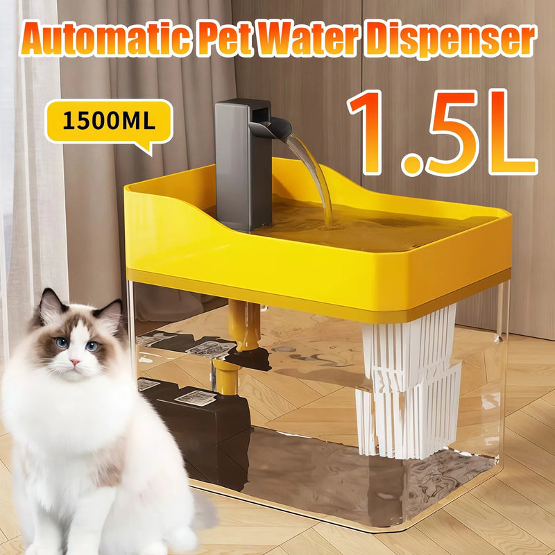 Automatic Cat Water Fountain – Silent Pump & Filter Bowl